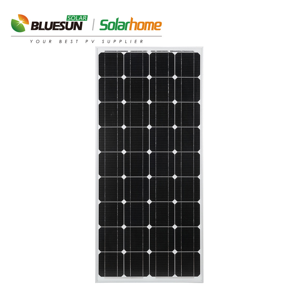 Bluesun 100 Watts 110 Watt 12 Volts Monocrystalline Solar Panel 12V 18V 100W PV Module RV Boats 50w solar panel mini solar panel