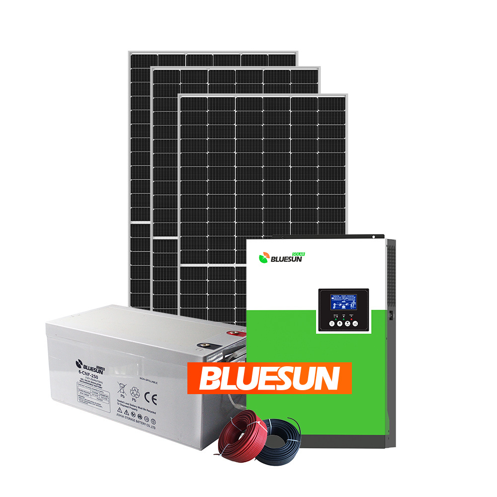 Bluesun Off Grid 3KW 48V Solar Energy Solar Home System 3KVA Solar Panel1000 watt Cheap Price 1000 watt Solar Panels 1000w price