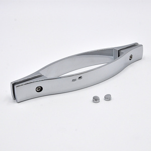 E-10 Zinc Alloy Mirror Arch Shape OEM ODM Push Pull Glass Door Handle Glass Bathroom Door Handle