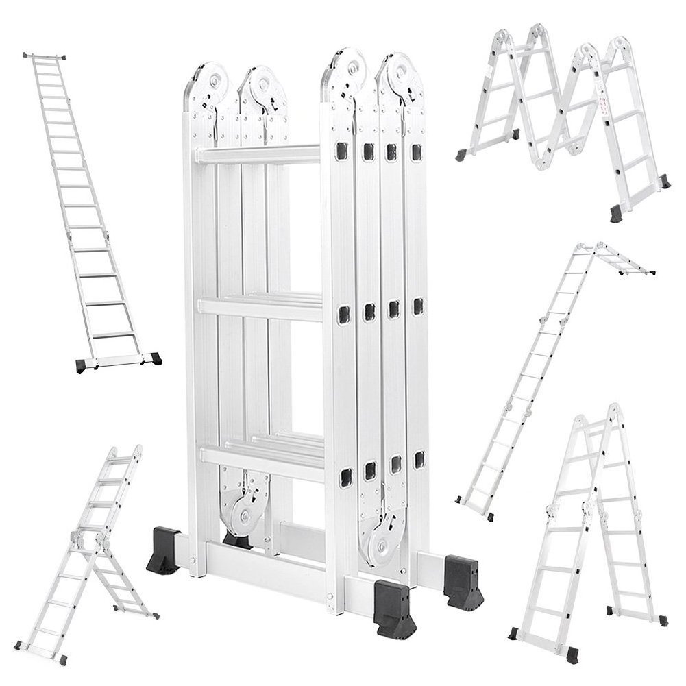 2022 4x3 foldable ladder aluminum  multi-purpose ladder with small hinge for apartment use