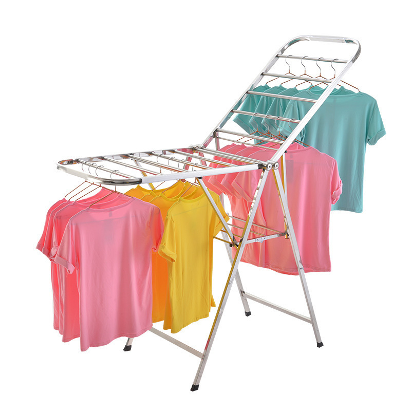 2022 multi-purpose stainless steel clothes rack clothing dryer rack for home use