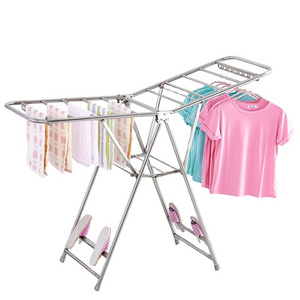 2022 multi-purpose stainless steel clothes rack clothing dryer rack for home use