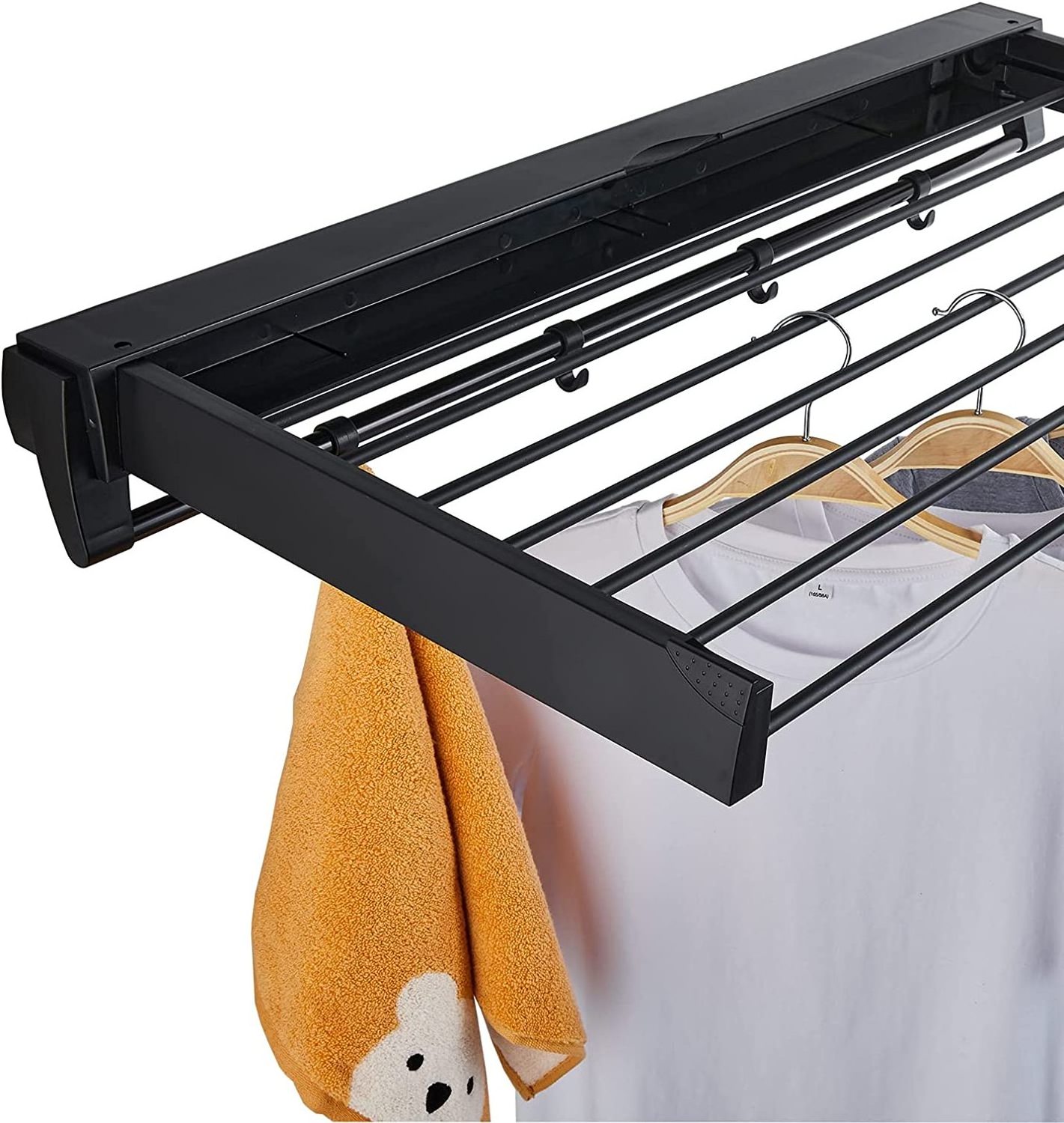 folding collapsible wall mounted hanger modern design towel rack clothes dryer laundry drying rack space saver