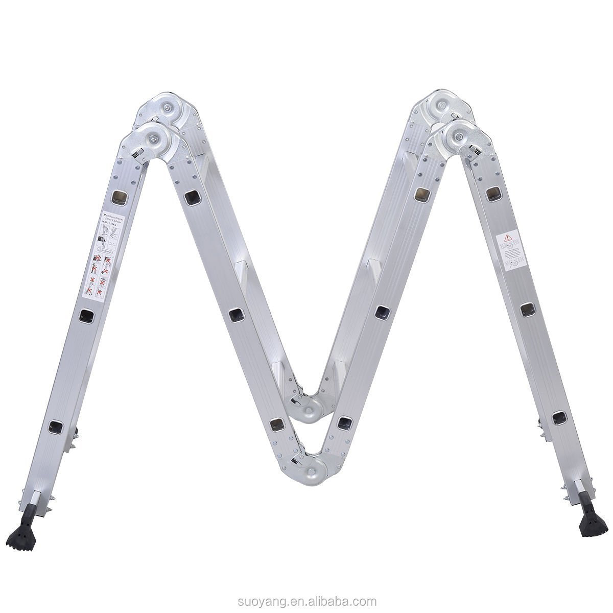 2022 4x3 foldable ladder aluminum  multi-purpose ladder with small hinge for apartment use