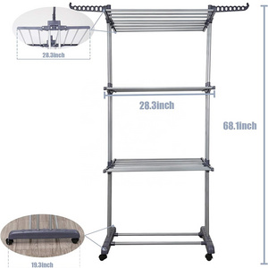 Modern Design Multi-layer Clothes Drying Rack Folding Clothes Hanger For Home Use