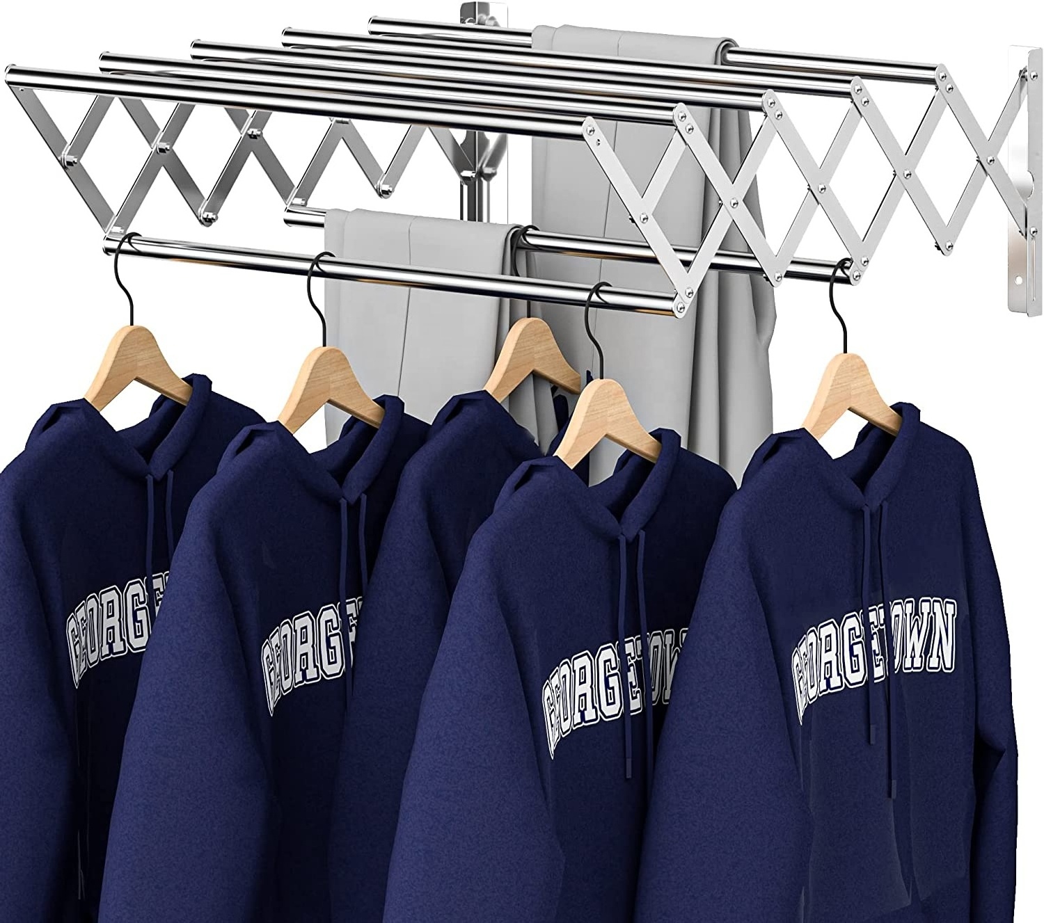 Scalable Wall Mounted Clothes Drying Rack |