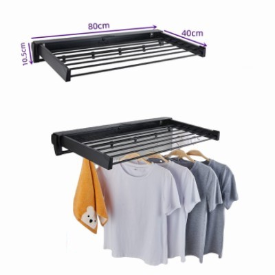 Wall mounted Compact Clothes Laundry Drying Racks Folding Towel Garment Hanger Dryer