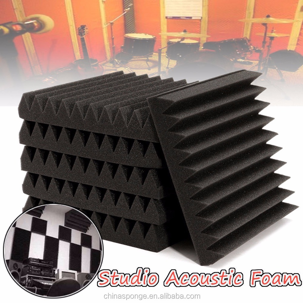 Acoustic Studio Absorption Treatment Polyester Wedge Foam Theatre Office Wall Soundproofing KTV Bass Trap Graphic Design