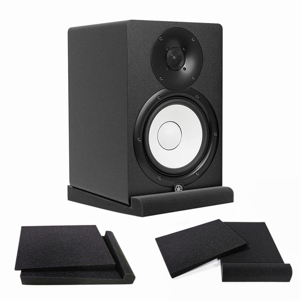 2 Sets High Density Acoustic Monitor Isolation Speaker Foam Pads for 5 Inch Speakers Studio Monitor