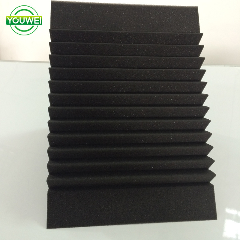 Studio Sound Isolation Sponge Acoustic Foam Wedge Black 25 Density Acoustic Straight Ceiling Foam Colour