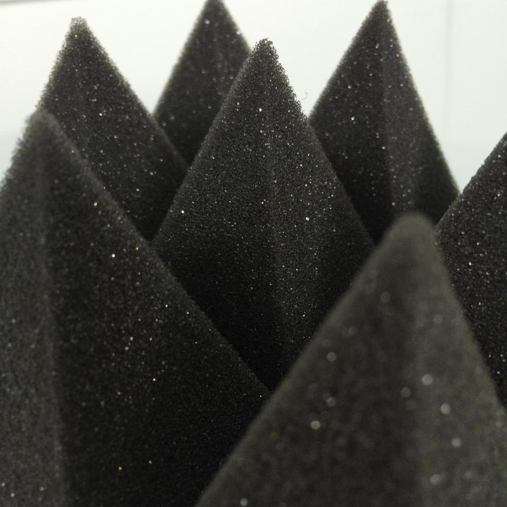 4 inch Acoustic Pyramid Foam Noise Cancelling Foam in Black Color Acoustic Foam Set for Studio Piano