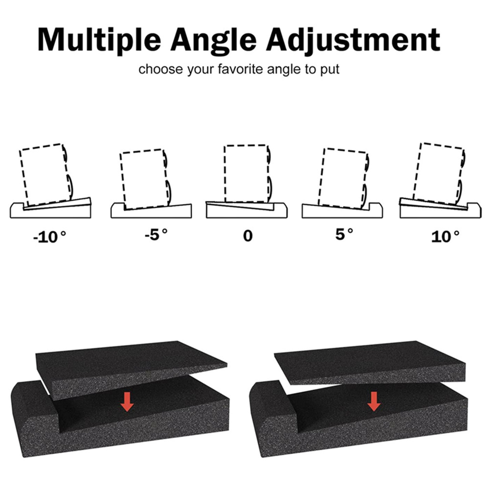 2 Sets High Density Acoustic Monitor Isolation Speaker Foam Pads for 5 Inch Speakers Studio Monitor