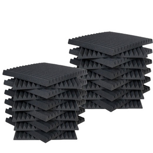 12\" x 12\" x 1\" Acoustic Foam Wall Tiles Square Wave Studio Soundproofing Home Decor Acoustic Panel Sound Absorption