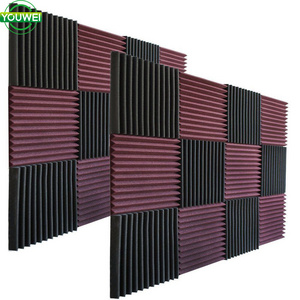 1'' Inch Wedge KTV Studio Soundproof Pad 3D Wave Shape Acoustic Foam Bass Trap for Sound Absorption and Control