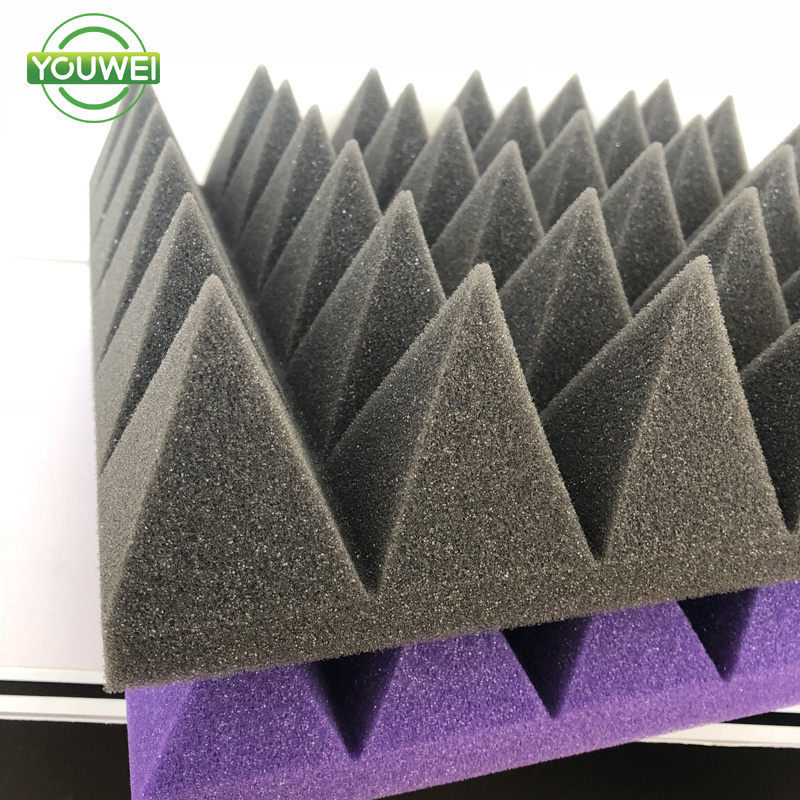 4 inch Acoustic Pyramid Foam Noise Cancelling Foam in Black Color Acoustic Foam Set for Studio Piano