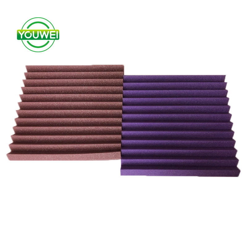 1'' Inch Wedge KTV Studio Soundproof Pad 3D Wave Shape Acoustic Foam Bass Trap for Sound Absorption and Control