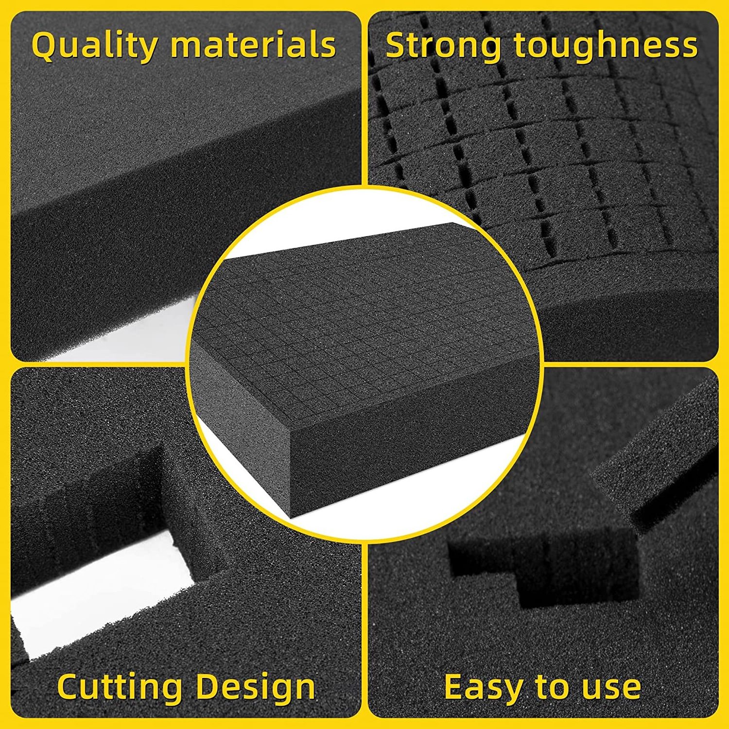 Wholesale Eco-Friendly Foam Insert for Interlocking Cases Tool Box Foam Grid Line Foam Cubes