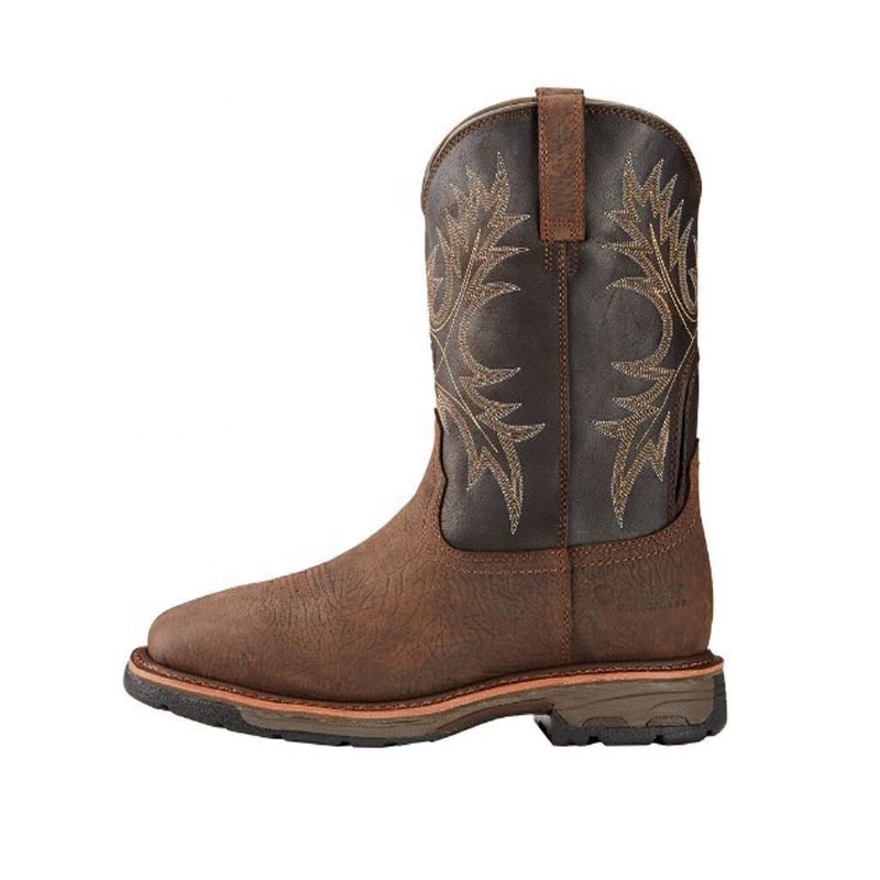 dropshipping 2023 Personality Leather Lined martin Boots Men' s big Size Western Cowboy Boots Embroidered Men' s riding Boot