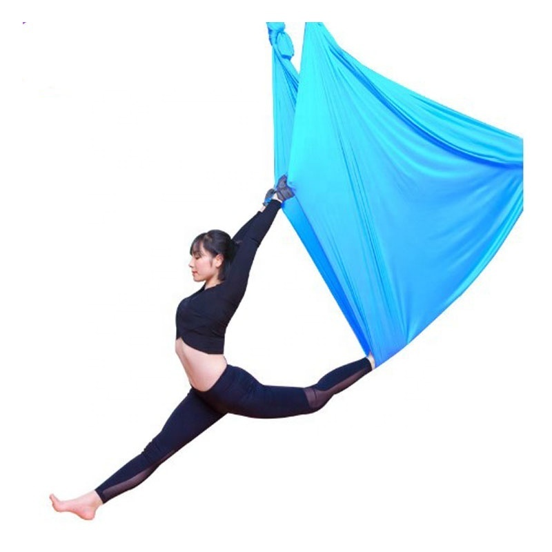 New Aerial Yoga Hammock Silk Fabric Swing Wide Flying Yoga Inversion Pilates nylon Strength Anti Gravity home Gradient Hammock