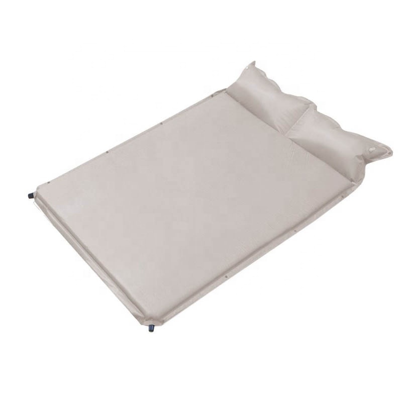 3cm 5cm thick ultralight mattress inflating picnic pad anti-moisture portable splicing camping sleeping cushion with pillow