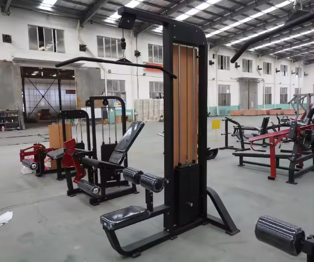 Gym Fitness Equipment Pin Loaded Selection Strength Training Pully System Lat Pulldown Seated Low Row  high back muscle Machine