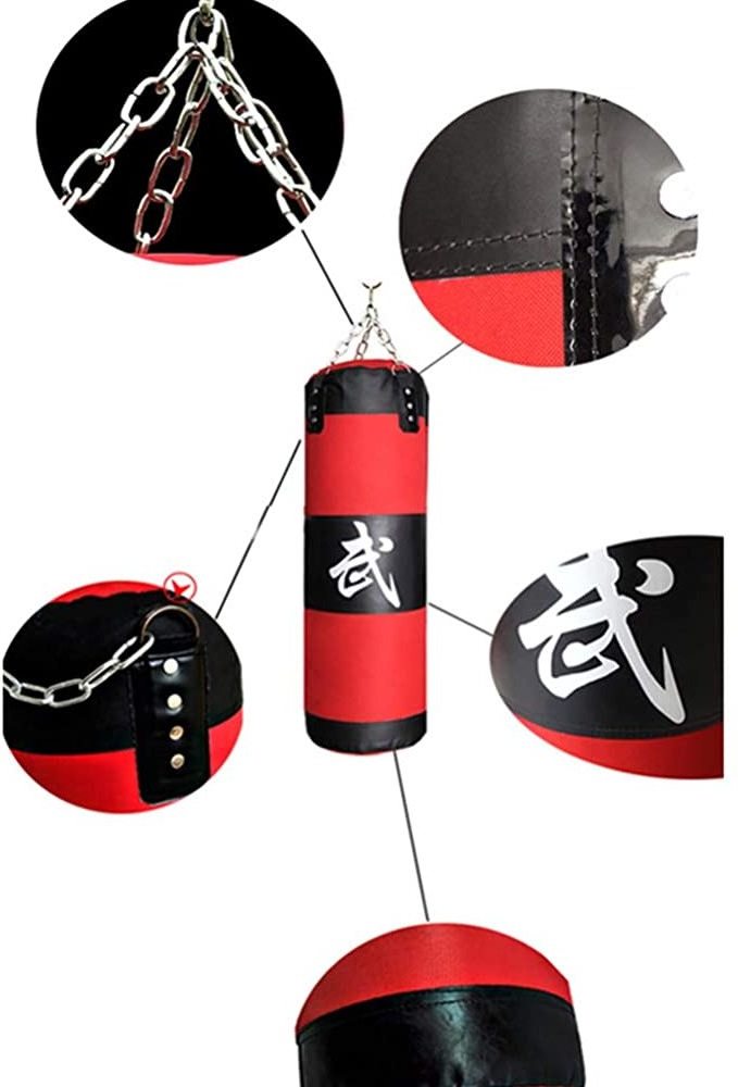 Heavy Boxing Solid Sandbag Hanging Punching Bag, Punching Bag with Special Chains and Hooks Exercises Workout Power Bag