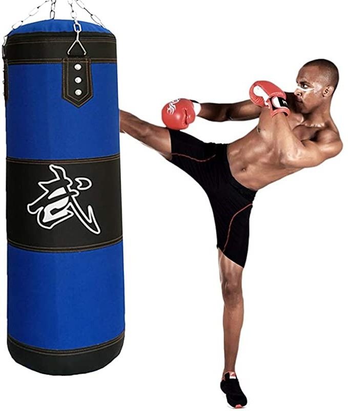 Heavy Boxing Solid Sandbag Hanging Punching Bag, Punching Bag with Special Chains and Hooks Exercises Workout Power Bag