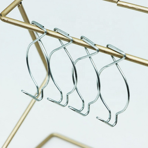 Home Office Wedding Decoration Silver Stainless Steel Removable Curtain Hooks Drop Suspended Ceiling Hanger Hooks