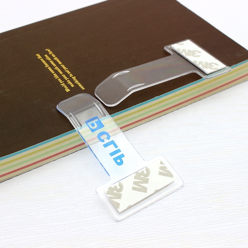 Printing Logo custom Promotion Transparent Plastic Vehicle Car Windshield Parking Ticket Holder Clip With Adhesive Tape