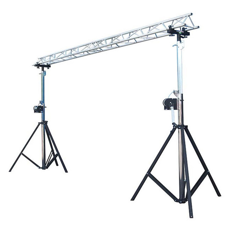 Outside concert truss stage platform aluminum heavy duty crank lighting stand 2-6m line array turm lift truss lift tower