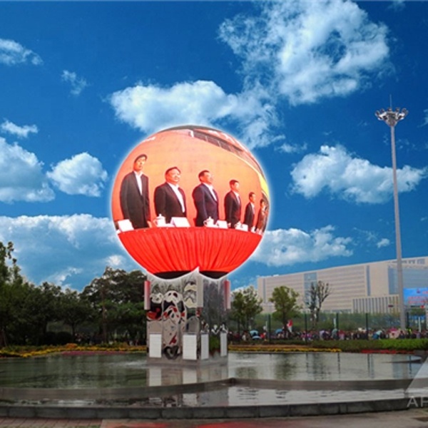 Outdoor magic 360 degree flexible circle led screen ball sphere led video wall globe outdoor round display