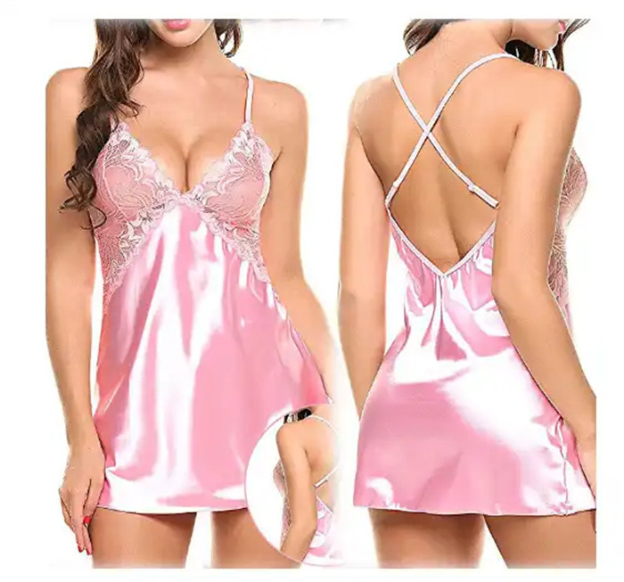 Colorful Sleepwear Sexy lingerie sexy women's nightgown suit cute ladies home wear