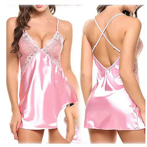 Colorful Sleepwear Sexy lingerie sexy women's nightgown suit cute ladies home wear