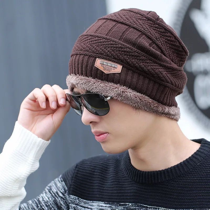 Winter Warm Velvet Hat Scarf Gloves Set For Men Women Outdoor Riding Hat Beanies Neck Protection Scarf Cap