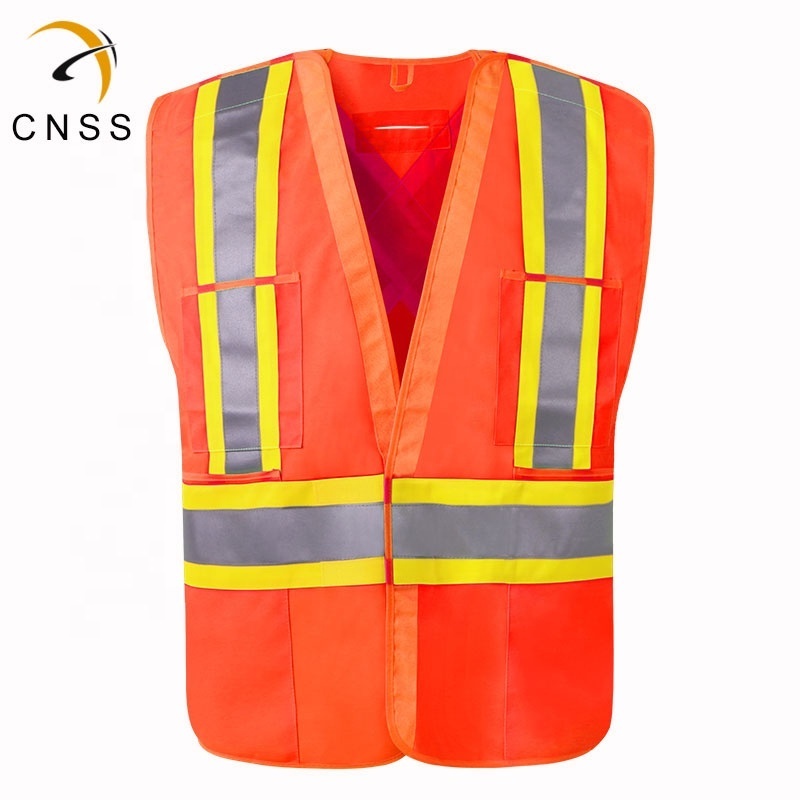 CSV-125 CSA-Z96 Class 2 reflective vest comes with 5-point breakaway Hi vis Reflective Vest