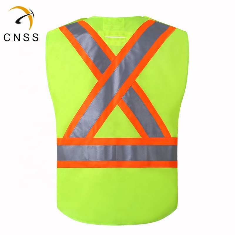 CSV-125 CSA-Z96 Class 2 reflective vest comes with 5-point breakaway Hi vis Reflective Vest