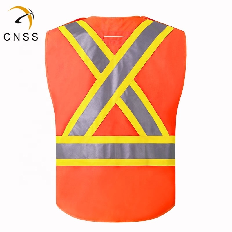 CSV-125 CSA-Z96 Class 2 reflective vest comes with 5-point breakaway Hi vis Reflective Vest