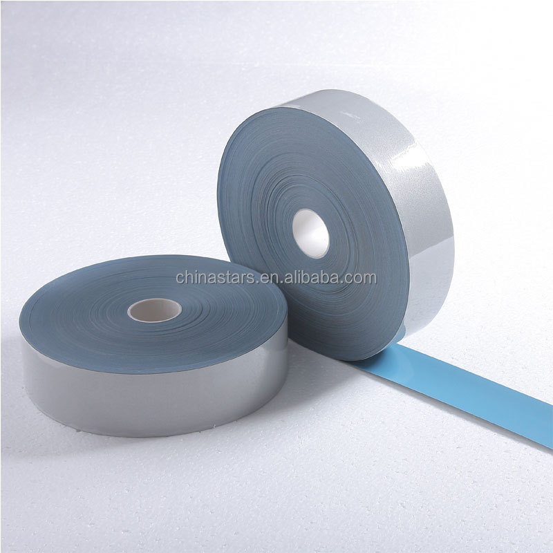 High visibility heat transfer elastic strips iron on silver reflective tape for clothing