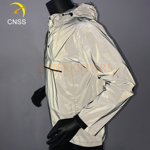 hi vis reflective night running clothing jacket black