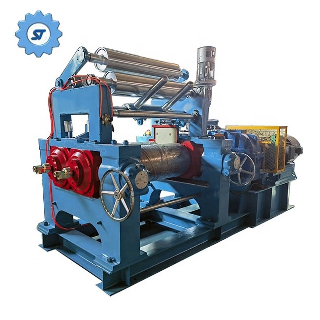 Silicone NBR Butyl Plastic Ingredients Rubber Compound  Two Roll Mixer  Open Mixing Mill Machine