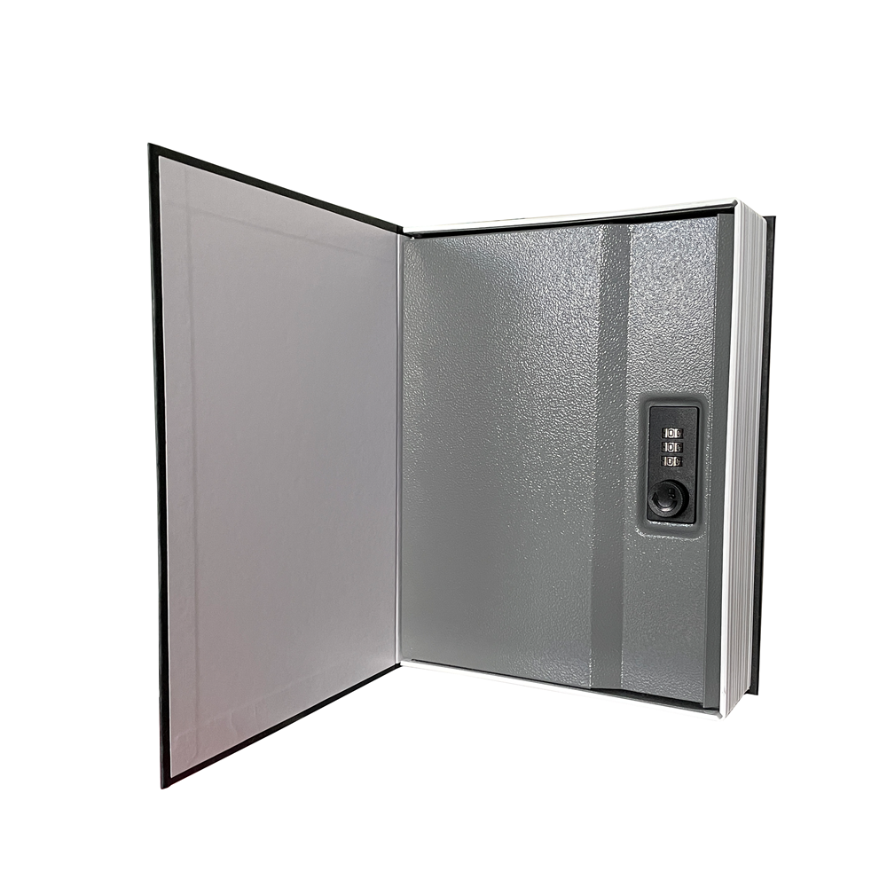 High quality steel hidden password dictionary book safe with key lock