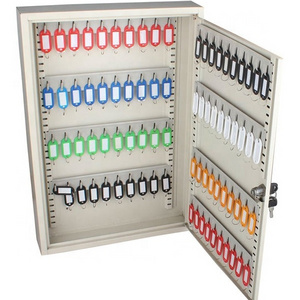 High quality wholesale single door Metal safety key cabinet box for hanging the keys 380-80K