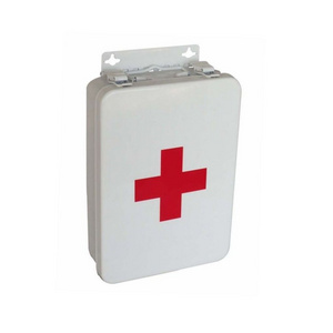 European medicine cabinet empty metal first aid box with lock