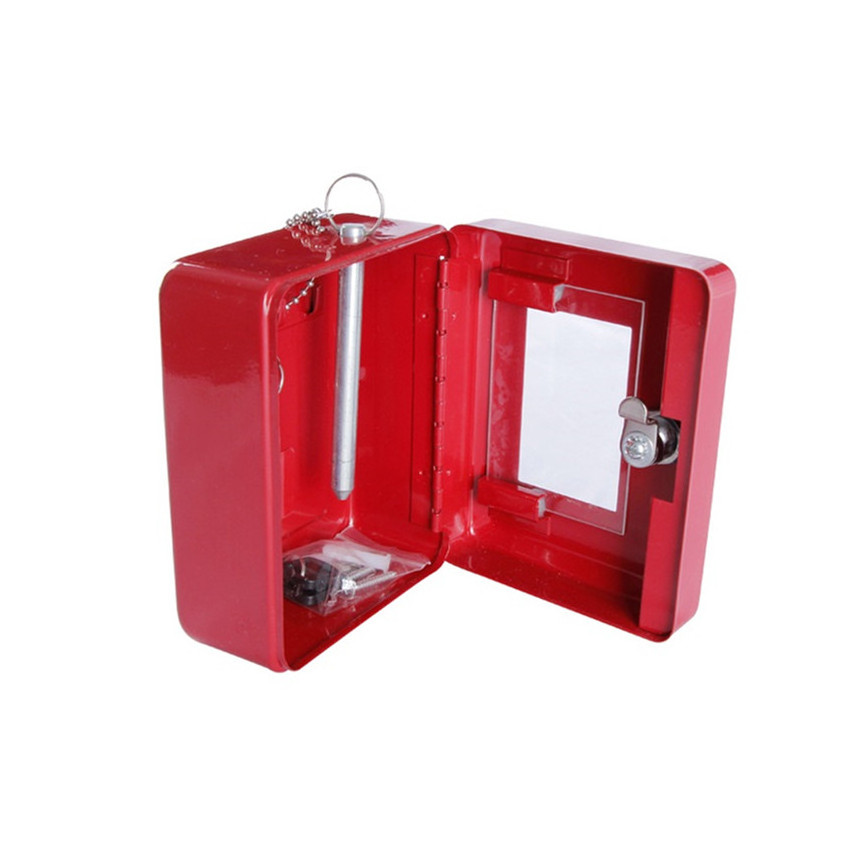 Factory high quality  durable Steel Mini Key Lock Emergency Locking Key safe Box with two keys