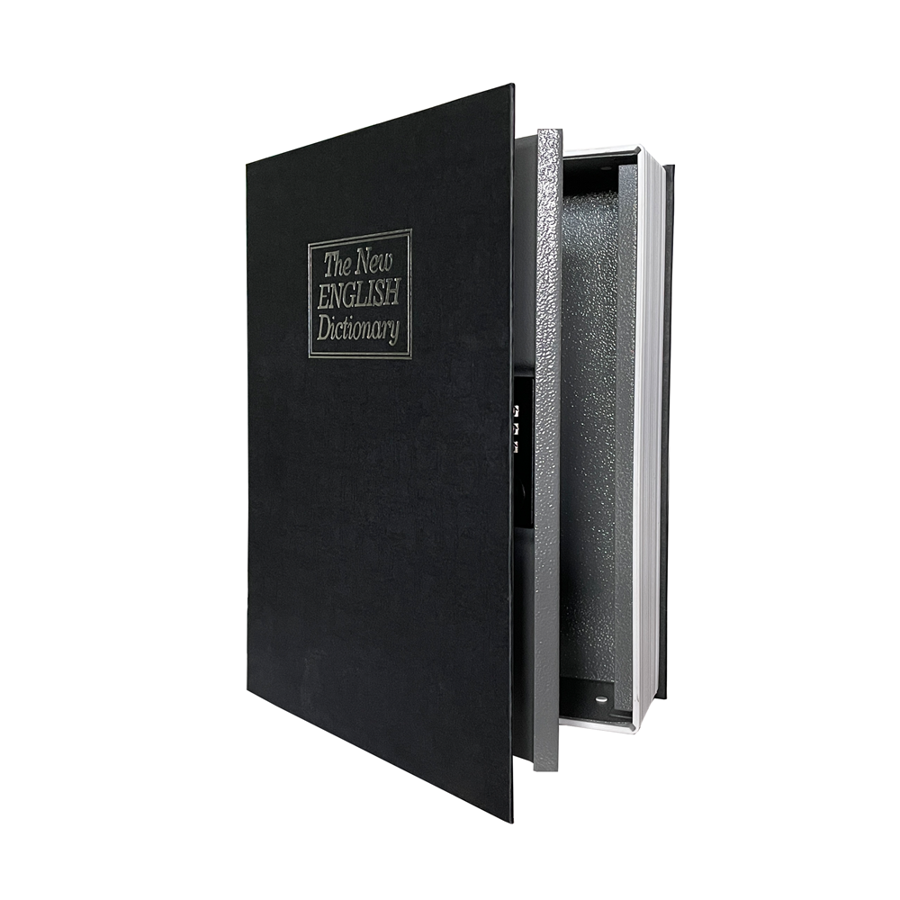 High quality steel hidden password dictionary book safe with key lock