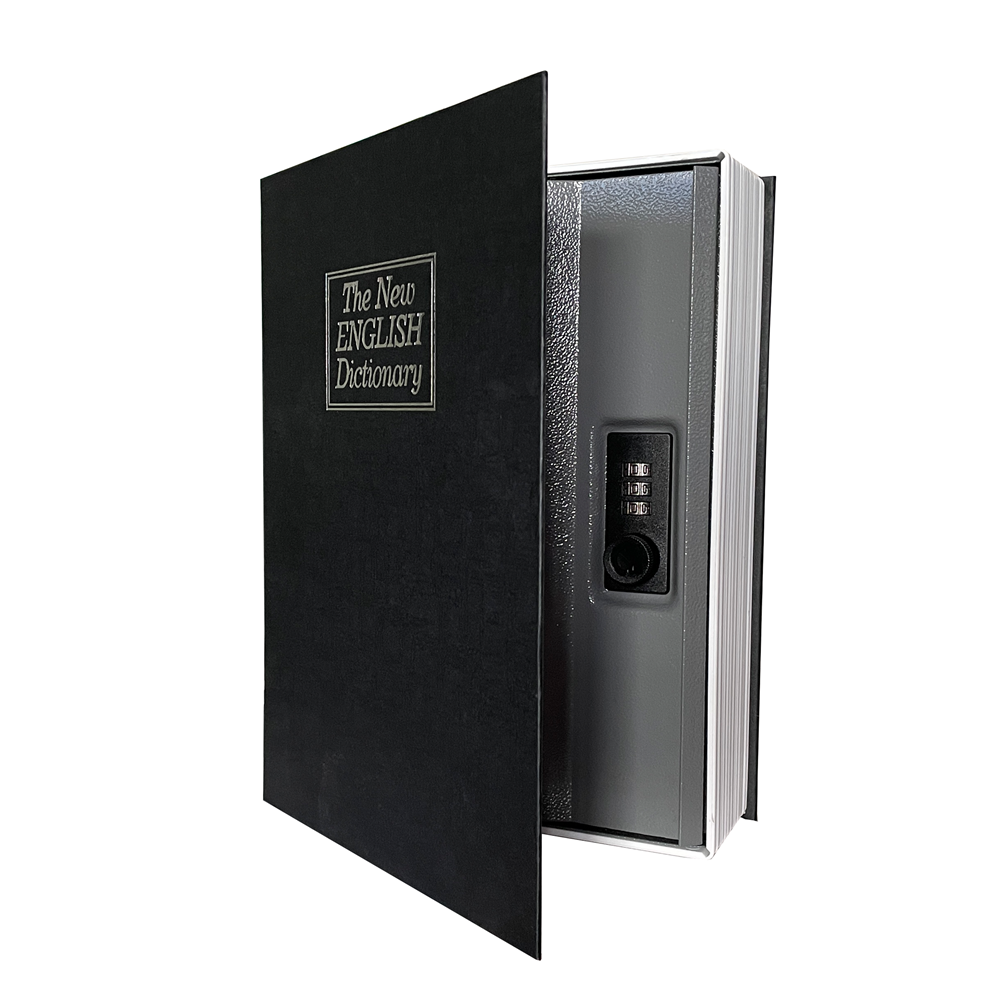 High quality steel hidden password dictionary book safe with key lock