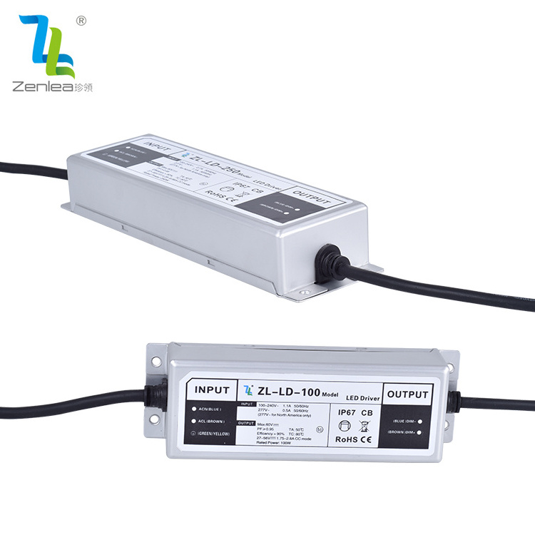 ZENLEA High Quality Waterproof IP67 35 50 60 100 150 200 250 W LED Driver