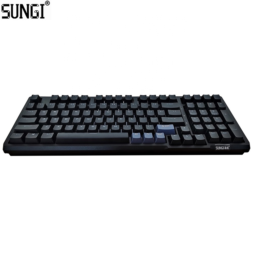 Mechanical Keyboard Wired Compact PC Keyboard with Number Pad Blue Switch Mechanical Gaming Keyboard 98 Keys for Computer/Laptop