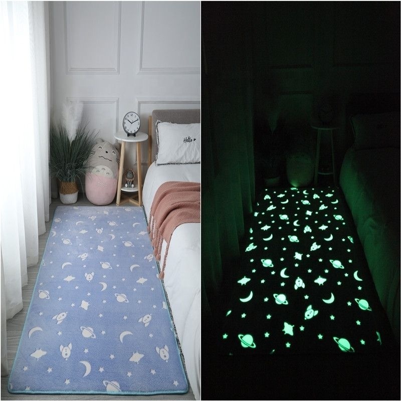 Hot Selling Rug Soft Glow In The Dark Rug Cartoon Design Rugs Carpets For Living Room Bedroom Children room