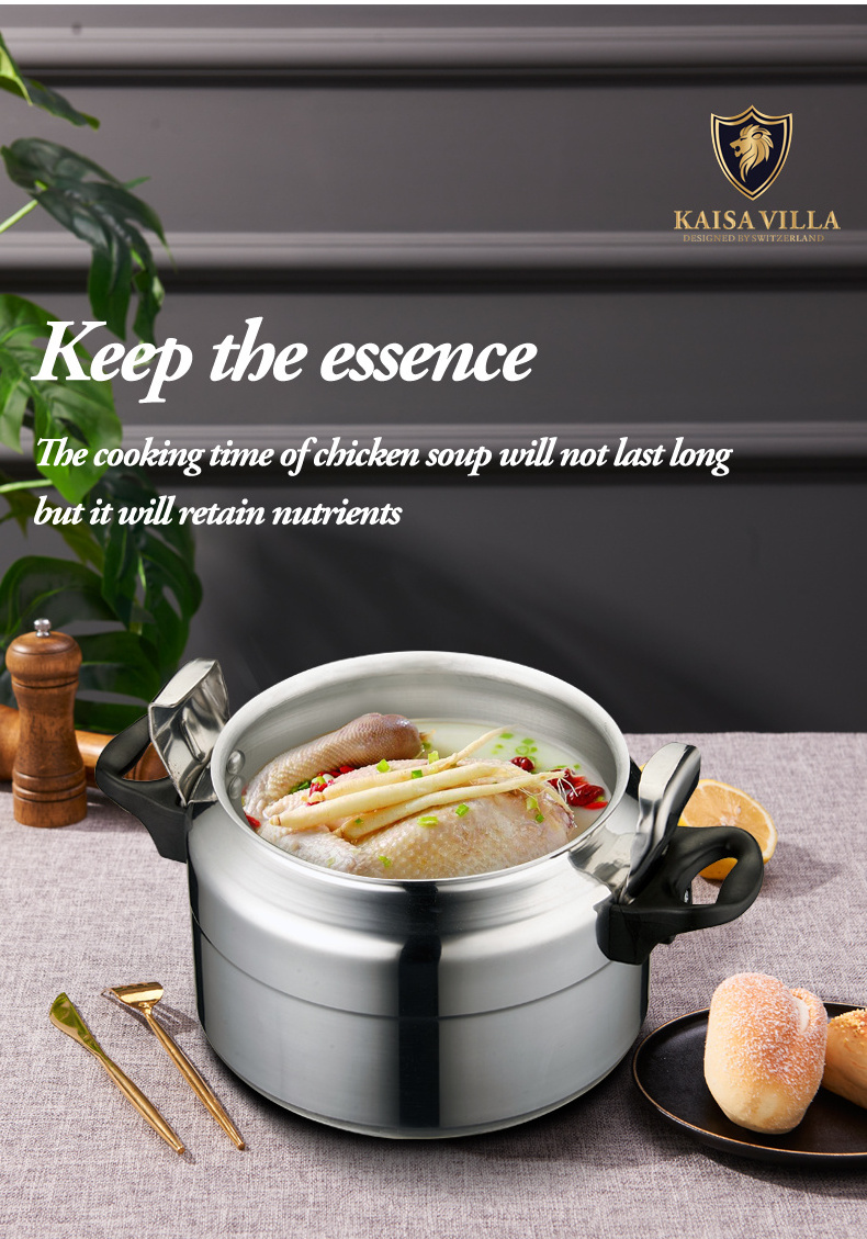 KAISA VILLA KV-909 Aluminium Pressure Cooker Chicken Wholesale 26cm 9L Pressure Canner Home Use Pressure Pot In Stock